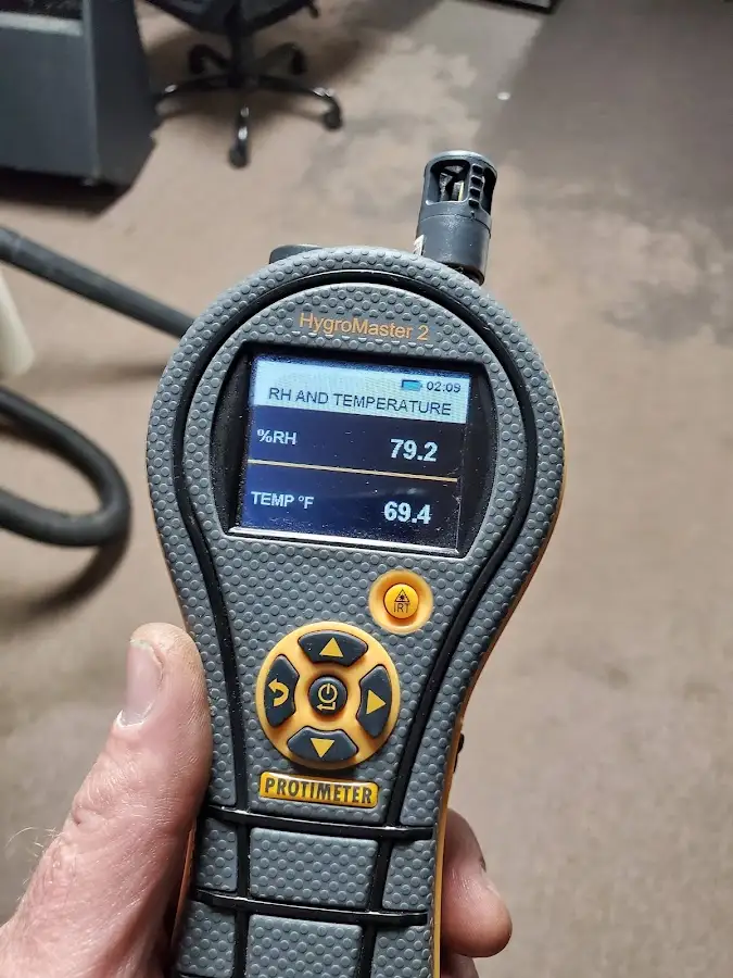 Moisture meter humidity assessment for Fire & Smoke Damage Restoration in Hull